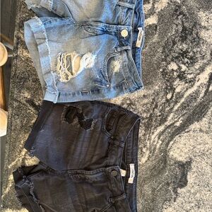 Two pair of refuge jean shorts size 0